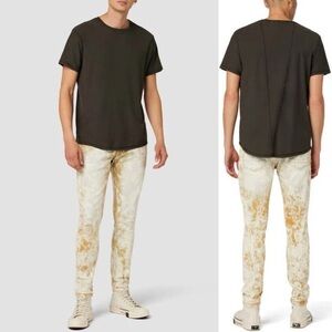 NWT HUDSON Men's Zack Skinny Jean in Orange Acid sz.33